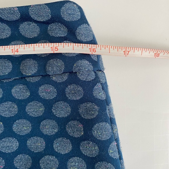 Ann Taylor Loft Blue Polka Dot Skirt Sz 6 - Picture 4 of 5